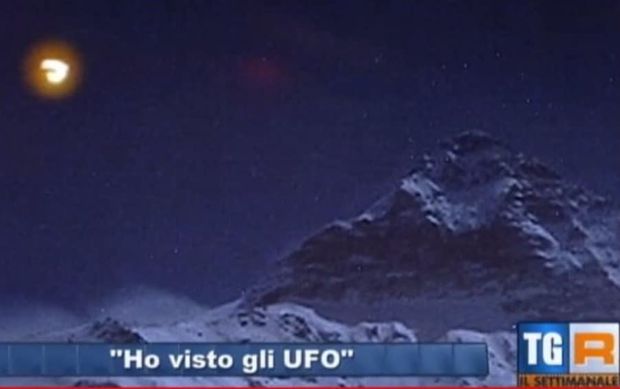 LA FOTO DELL'UFO IN VALMALENCO TRASMESSA DAL TG REGIONALE RAI