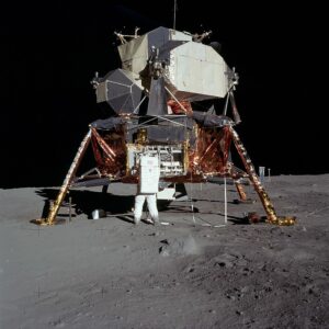 L'EAGLE DELLA MISSIONE APOLLO 11 SUL SUOLO LUNARE